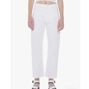 MOTHER SUPERIOR The Ditcher Crop Jeans in Totally Innocent | Size 34 | NWT